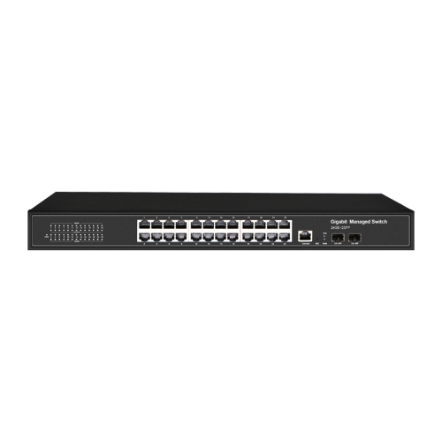 Managed Switches 24GE+2SFP Ethernet Full Gigabit 24xRJ45 2xSFP Ports Layer 2 Management Ethernet Fiber Switch China Manufacturer Wholesaler Price