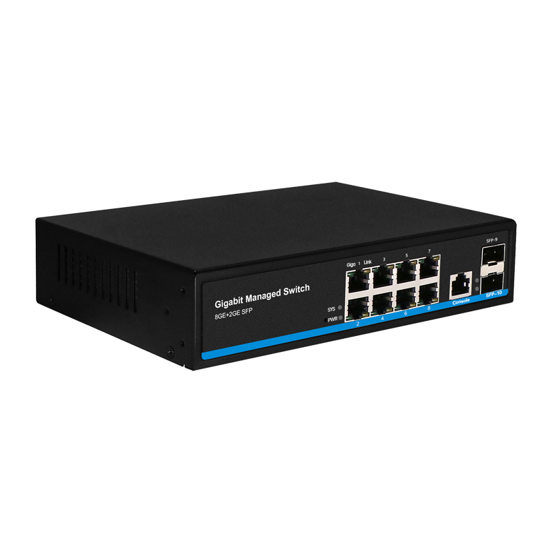 Managed Switches 8GE+2GE SFP Ethernet Full Gigabit 8xRJ45 2xSFP Ports Layer 2 Management Ethernet Fiber Switch China Manufacturer Wholesaler Price