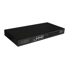 Managed Switches 8GE+18SFP Ethernet Full Gigabit 8xRJ45 18xSFP Ports Layer 2 Management Ethernet Fiber Switch China Manufacturer Wholesaler Price