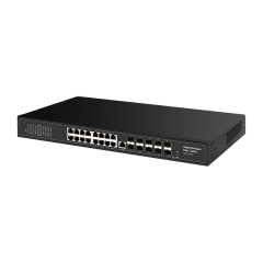 Managed Switches 16GE+10SFP Ethernet Full Gigabit 16xRJ45 10xSFP Ports Layer 2 Management Ethernet Fiber Switch China Manufacturer Wholesaler Price