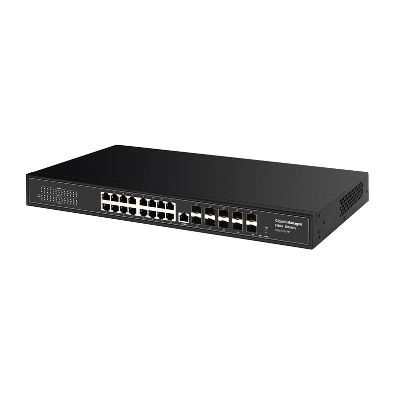 Managed Switches 16GE+10SFP Ethernet Full Gigabit 16xRJ45 10xSFP Ports Layer 2 Management Ethernet Fiber Switch China Manufacturer Wholesaler Price