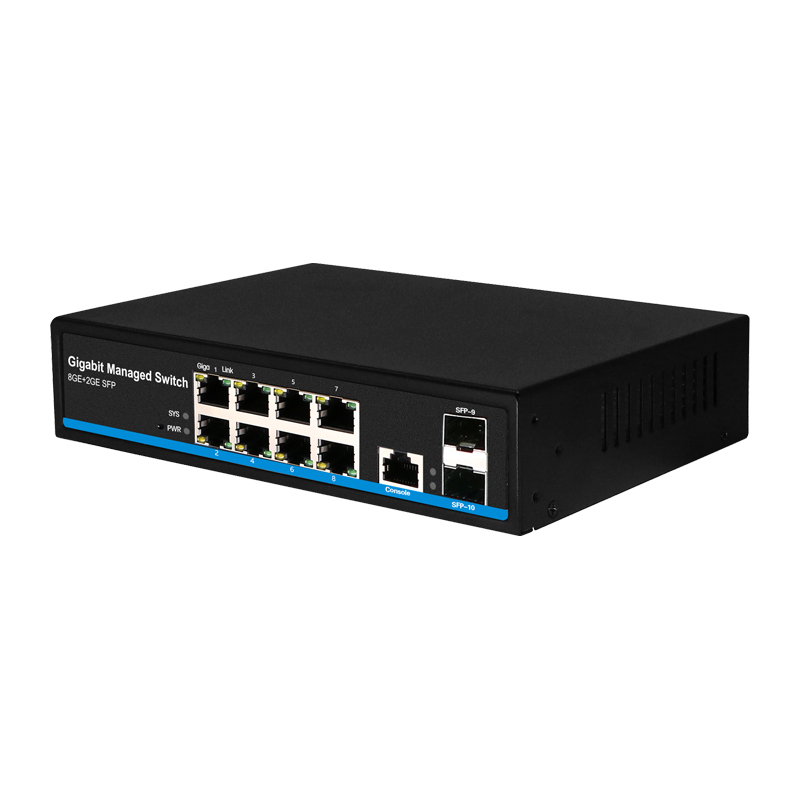 Managed Switches 8GE+2GE SFP Ethernet Full Gigabit 8xRJ45 2xSFP Ports Layer 2 Management Ethernet Fiber Switch China Manufacturer Wholesaler Price