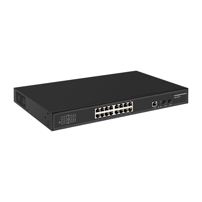 Managed Switches 2SFP+16GE Ethernet Full Gigabit 16xRJ45 2xSFP Ports Layer 2 Management Ethernet Fiber Switch China Manufacturer Wholesaler Price