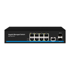 Managed Switches 8GE+2GE SFP Ethernet Full Gigabit 8xRJ45 2xSFP Ports Layer 2 Management Ethernet Fiber Switch China Manufacturer Wholesaler Price