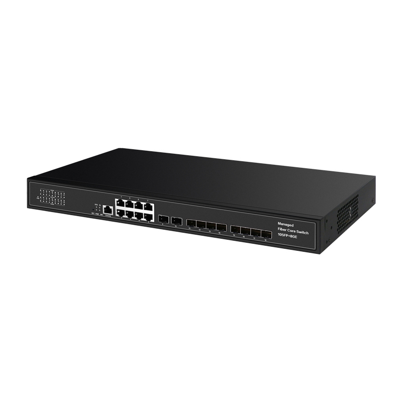 Managed Switches 10SFP+8GE Ethernet Full Gigabit 8xRJ45 10xSFP Ports Layer 2 Management Ethernet Fiber Switch China Manufacturer Wholesaler Price