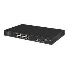 Managed Switches 2SFP+16GE Ethernet Full Gigabit 16xRJ45 2xSFP Ports Layer 2 Management Ethernet Fiber Switch China Manufacturer Wholesaler Price