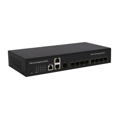 Managed Switches 9SFP+2GE Ethernet Full Gigabit 2xRJ45 9xSFP Ports Layer 2 Management Ethernet Fiber Switch China Manufacturer Wholesaler Price