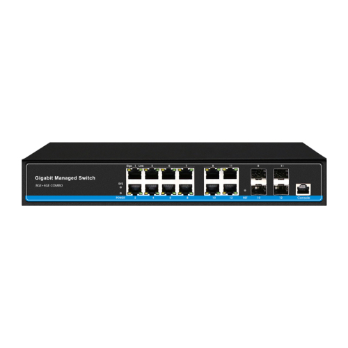Managed Switches 8GE+4GE COMBO Ethernet Full Gigabit 8xRJ45 4xSFP Ports Layer 2 Management Ethernet Fiber Switch China Manufacturer Wholesaler Price