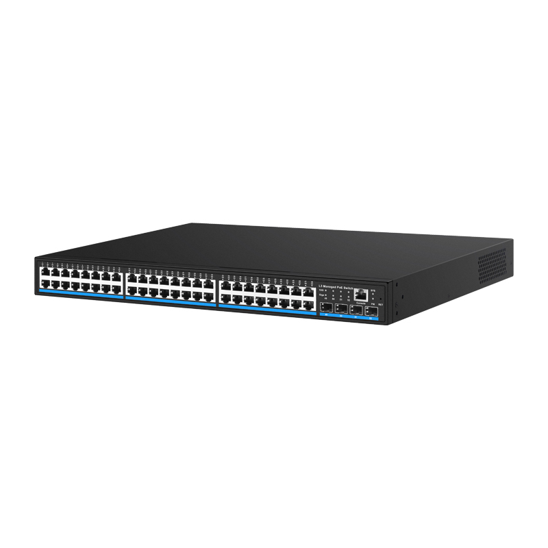 Managed Switches 48G POE+4*10G SFP Ethernet Full 10 Gigabit 48xRJ45 4xSFP Ports L3 POE Switches Layer 3 Management Ethernet Fiber Switch China Manufacturer Wholesaler Price
