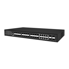 Managed Switches 24G SFP(8COMBO)+4*10G SFP Ethernet Full Gigabit 24xSFP 8xRJ45 4x10GSFP Ports L3 Switches Layer 3 Management Ethernet Fiber Switch China Manufacturer Wholesaler Price
