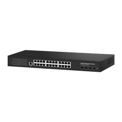 Managed Switches 24G POE+4*10G SFP Ethernet Full 10 Gigabit 24xRJ45 4xSFP Ports L3 POE Switches Layer 3 Management Ethernet Fiber Switch China Manufacturer Wholesaler Price