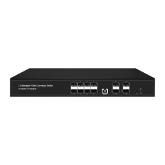 Managed Switches 8G SFP+4*10G SFP Ethernet Full Gigabit 8xSFP 4x10GSFP Ports L3 Switches Layer 3 Management Ethernet Fiber Switch China Manufacturer Wholesaler Price