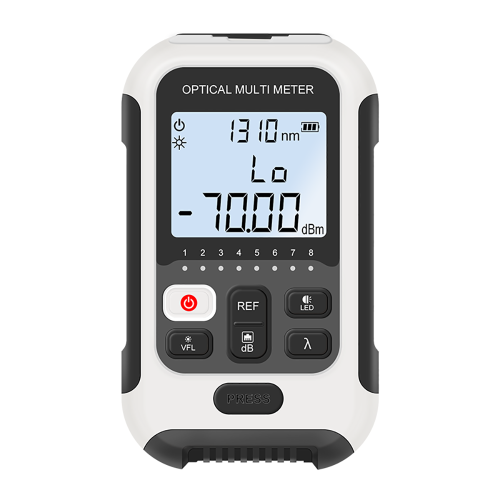 Optical Multi Meter Optical Power Meter With RJ45 Cable Sequence LED Lighting VFL Option AA Battery &amp; Rechargeable BPM57 Series