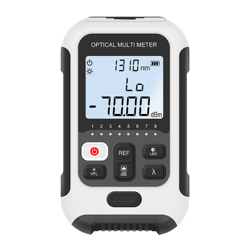 Optical Multi Meter Optical Power Meter With RJ45 Cable Sequence LED Lighting VFL Option AA Battery & Rechargeable BPM57 Series