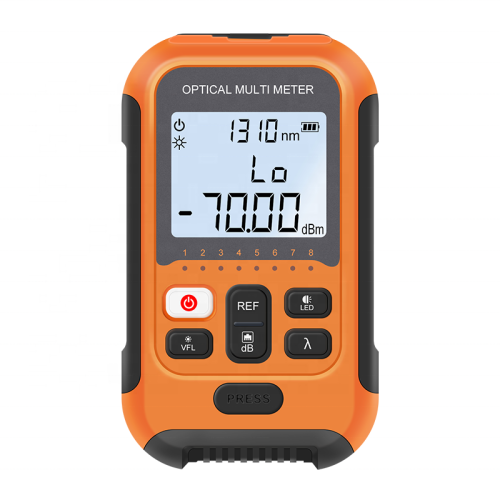 Optical Multi Meter Optical Power Meter With RJ45 Cable Sequence LED Lighting VFL Option AA Battery &amp; Rechargeable