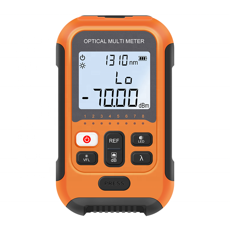 Optical Multi Meter Optical Power Meter With RJ45 Cable Sequence LED Lighting VFL Option AA Battery & Rechargeable