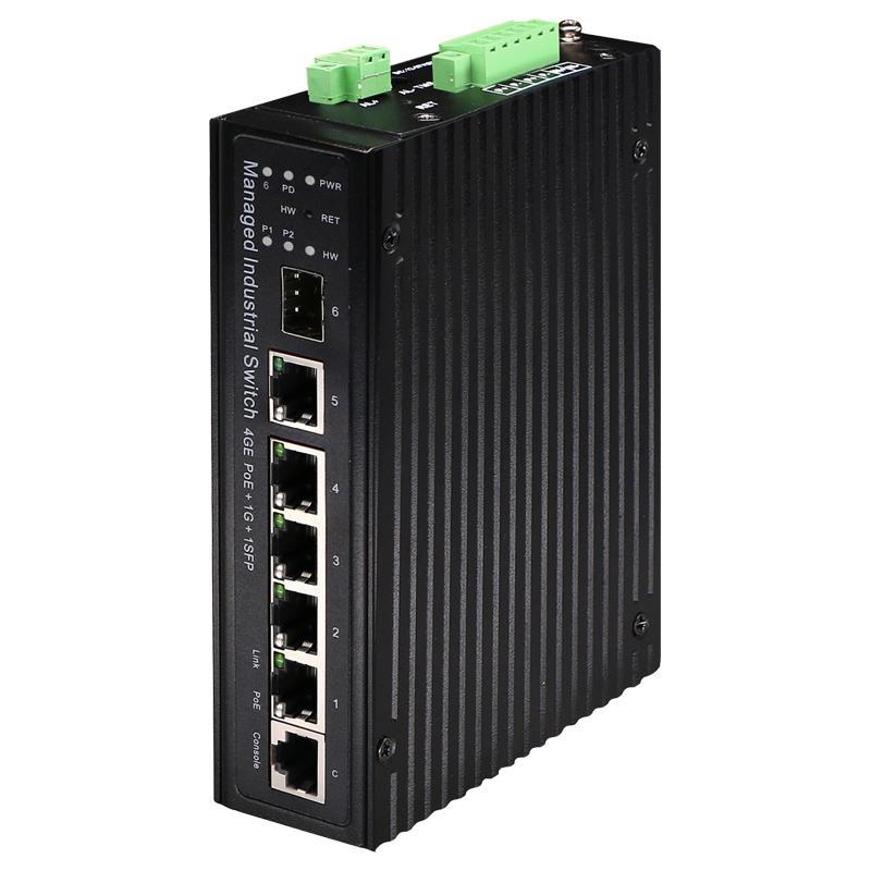 Industrial POE Managed Switch 4GE POE+1G+1SFP Gigabit Industrial Management POE Ethernet Switches Original Factory China Manufacturer Wholesaler Price