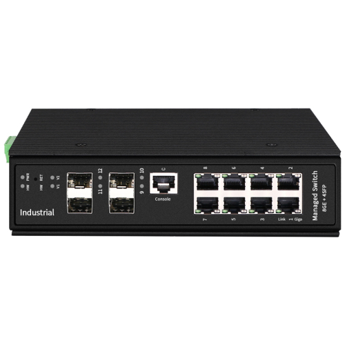 Industrial Managed Switch 8GE+4SFP Gigabit Industrial Management Ethernet Switches Original Factory China Manufacturer Wholesaler Price