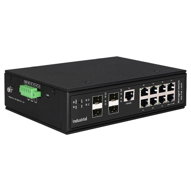 Industrial POE Managed Switch 8GE POE+4SFP Gigabit Industrial Management POE Ethernet Switches Original Factory China Manufacturer Wholesaler Price