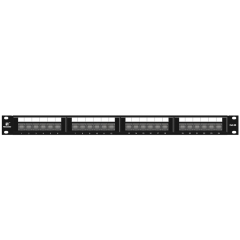 Cat5e Integrated Network Patch Panels 110-Style Patch Panel 24-Port 1RU Cable Management Bar Included