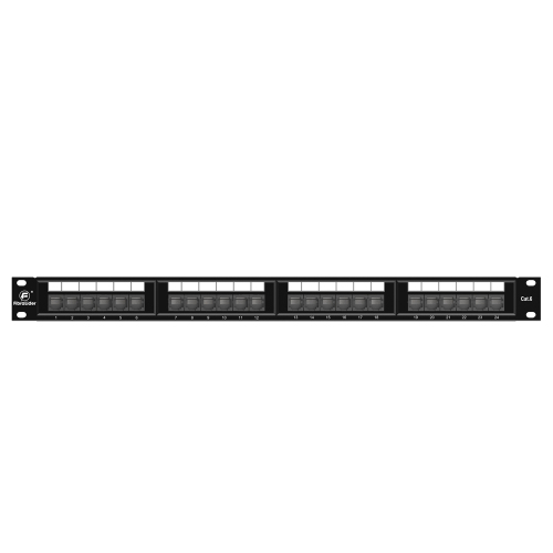 Cat6 Integrated Network Patch Panels 110-Style Patch Panel 24-Port 1RU Cable Management Bar Included