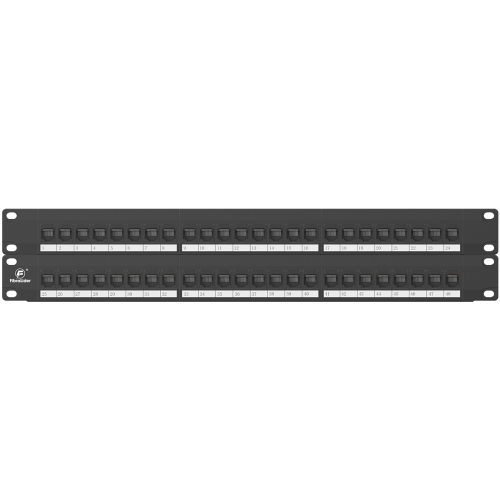 Cat5e Modular Network Patch Panels 48-Port 2 Rack Mount Cable Management Bar Included