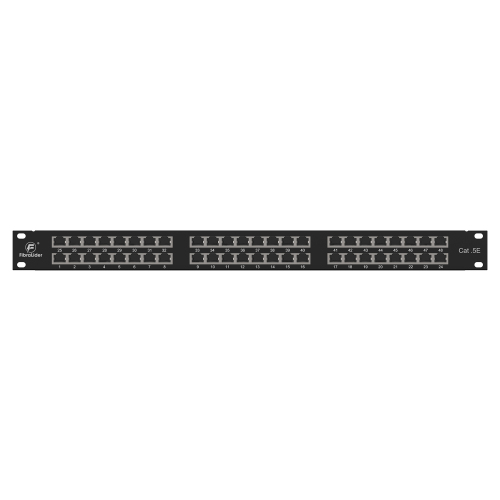 48 Port CAT5e Shielded FTP Copper Patch Panel 2RU 19″ Metal Housing