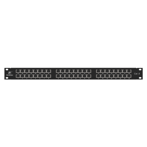 48 Port CAT6 Shielded FTP Copper Patch Panel 2RU Category 6 Patch Panels 19″ Metal Housing