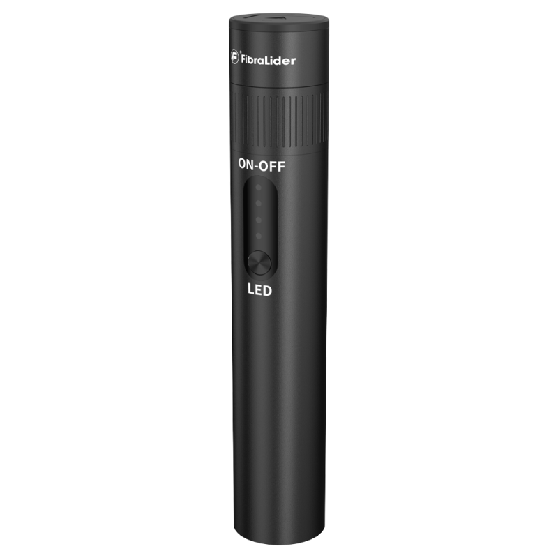 FibraLider B5S Visual Fault Locator | Mini Metal VFL Fiber Optic Tester | 1800mAh Rechargeable Battery | USB-C Fast Charging | 5–30km Range