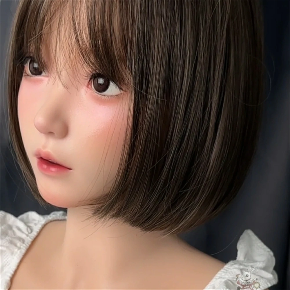 即出荷品S02 1点物 ウィッグタイプ+職人メイク＋硬質シリコンヘッド 単品148CM～158CM　描き眉毛、貼り付け睫毛