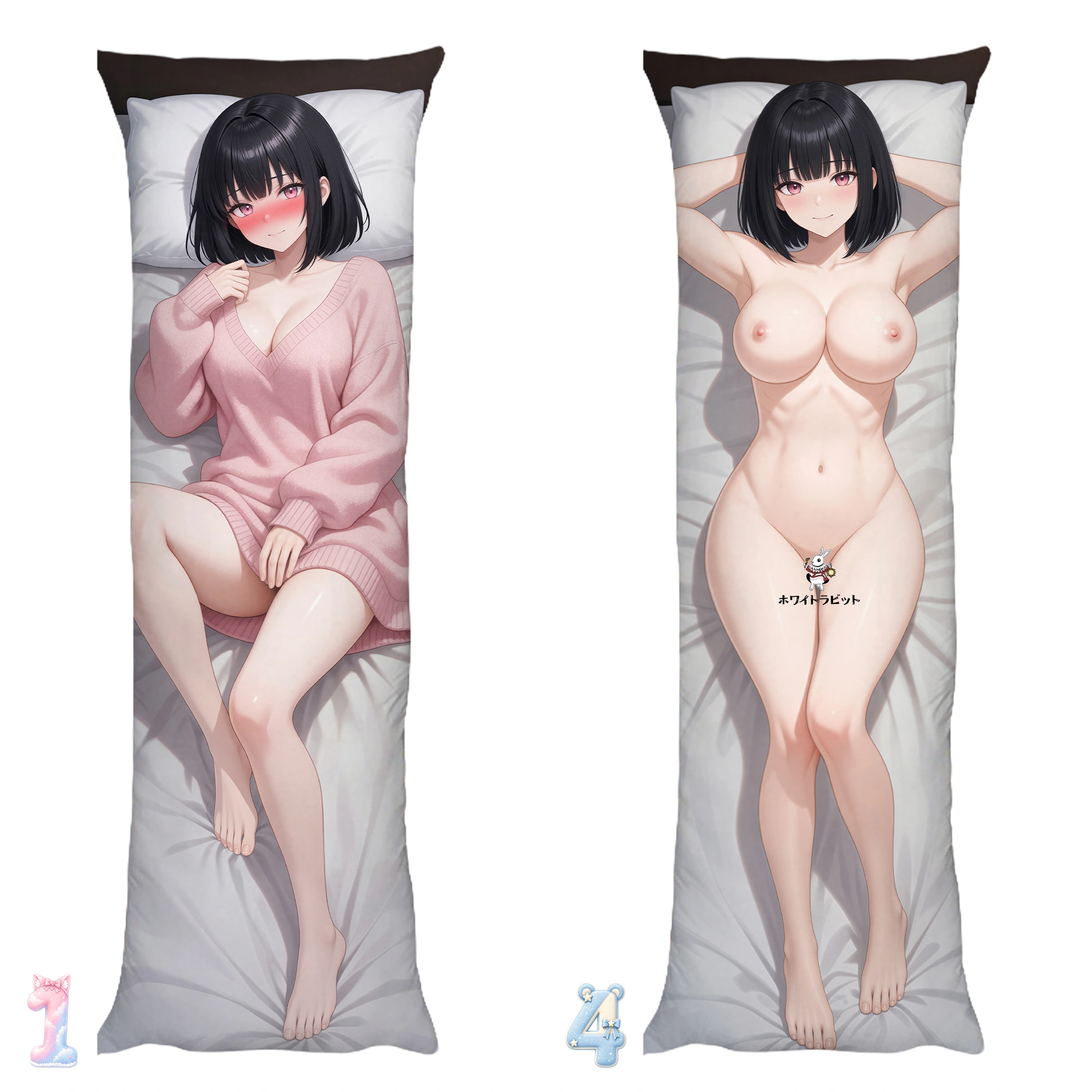 AI美女 キャラクター アニメ 等身大 抱き枕カバー 2WAYトリコット 160cm x50cm 2way 両面印刷