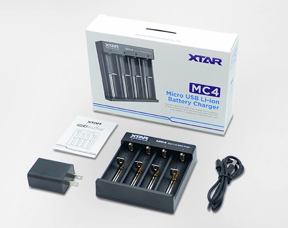 XTAR MC4 USB 4 Bay 18650 Li-ion Battery Charger