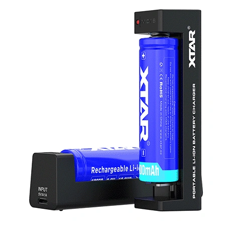 XTAR MC1S Portable Single Bay 1A 18650 Li-ion Battery Charger