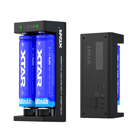 XTAR MC2S Smart Battery Charger for Rechargeable Li-ion/IMR/INR/ICR Batteries