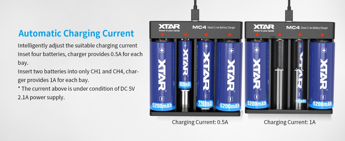 Chargeur d'accumulateurs 4 slots MC4 made in Xtar