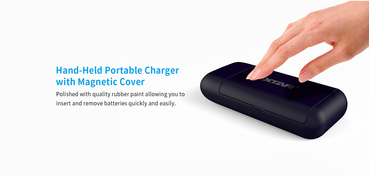 This portable charger has a magnetic cover, dust-roof.
