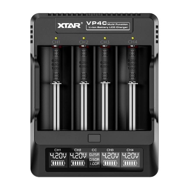 XTAR VP4C LCD Li-ion Battery Charger