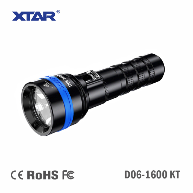 Upgraded) XTAR D06 1600lm Dive Light