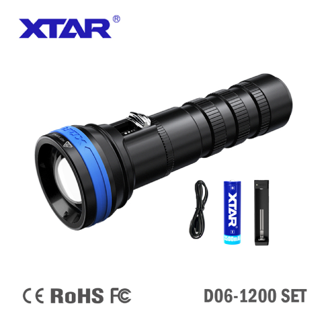 XTAR D06 1200lm Diving Flashlight