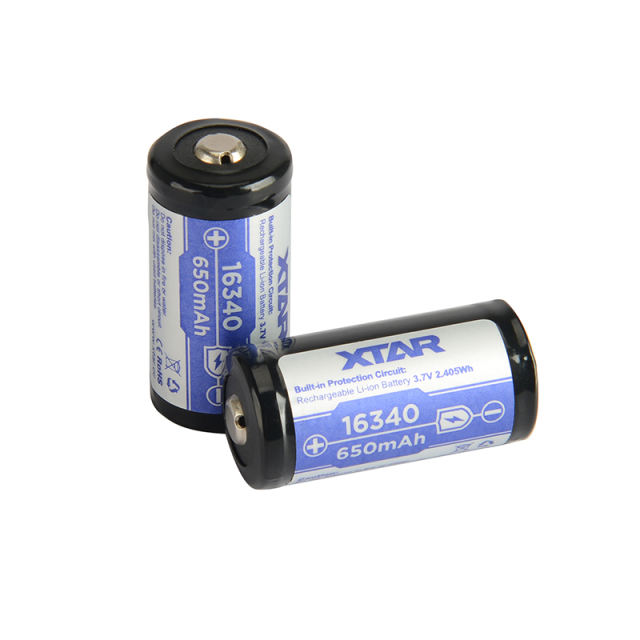 shepherd Least Groping XTAR 16340 650mAh Battery for EDC Flashlights