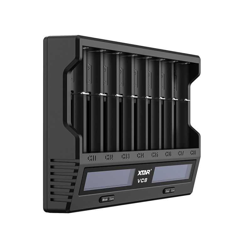 XTAR VC8 Type-C 8 bay intelligent lithium ion battery charger