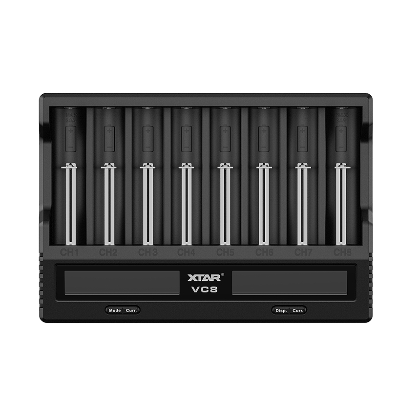 XTAR VC8 Type-C 8 bay intelligent lithium ion battery charger