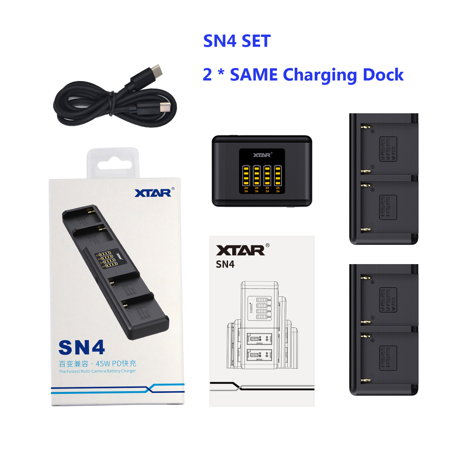 Shop XTAR SN4 Camera Battery Charger - Xtardirect.com