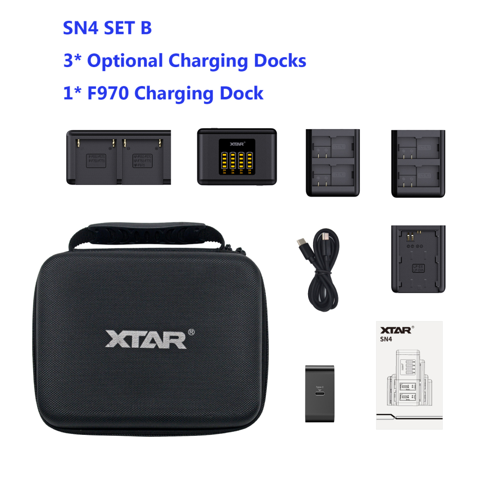 XTAR SN4: N-in-1 Multiple Camera Battery Charger