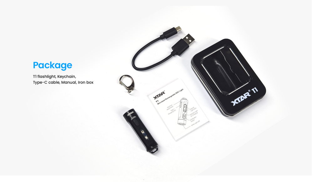 XTAR T1 Keychain Light 500 lumens