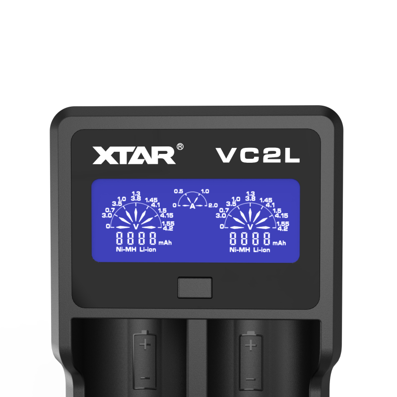 XTAR VC2L Charger - Manually select 2A/1A/0.5A