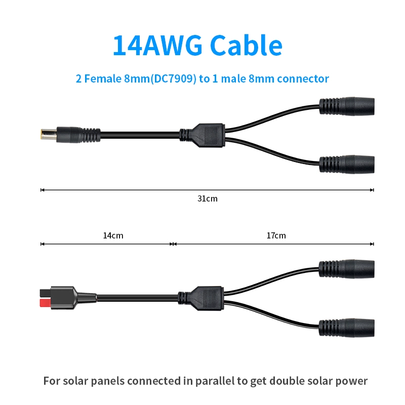 Y Branch Parallel cable for solar panels