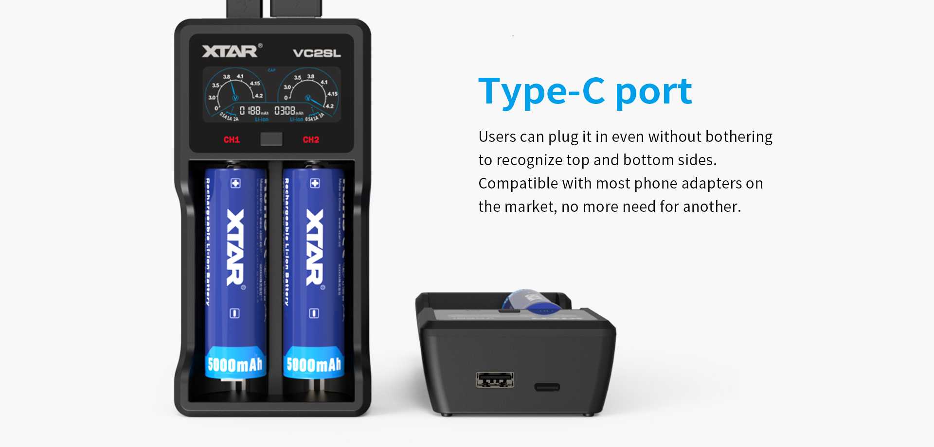 XTAR VC2SL has USB-C input port.