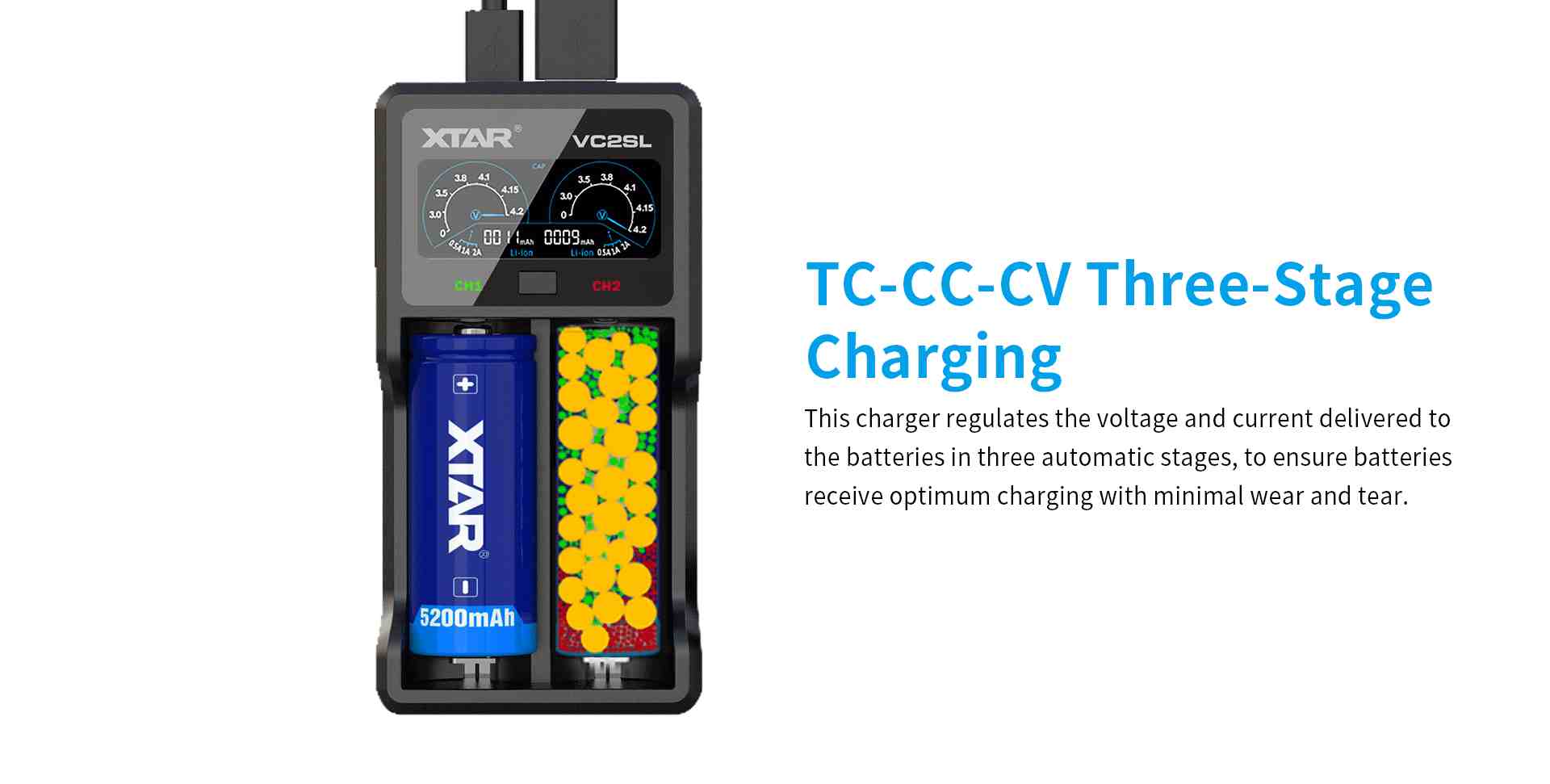 XTAR VC2SL Battery Charger - Wholesale Discount