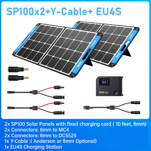 XTAR SP100: Portable &Foldable 100W Adjustable Solar Panel